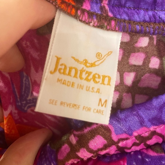 Jantzen Vintage Size Medium Wrap Floral Beach Swim Skirt - Picture 3 of 5